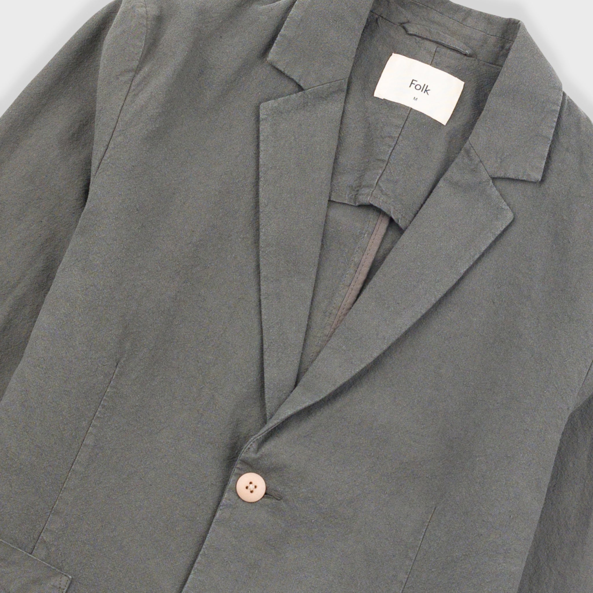 Cotton Linen Blazer - Dark Sage-Folk-W2 Store