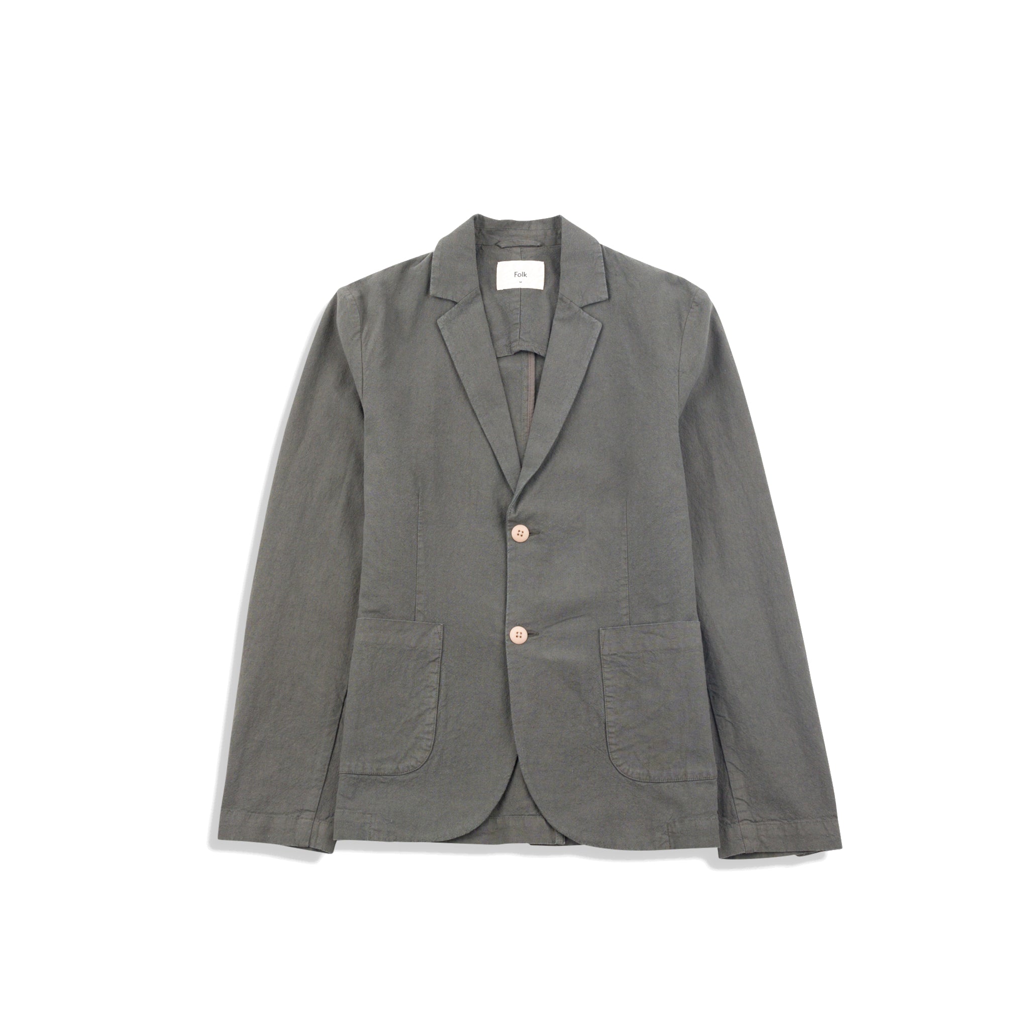 Cotton Linen Blazer - Dark Sage-Folk-W2 Store