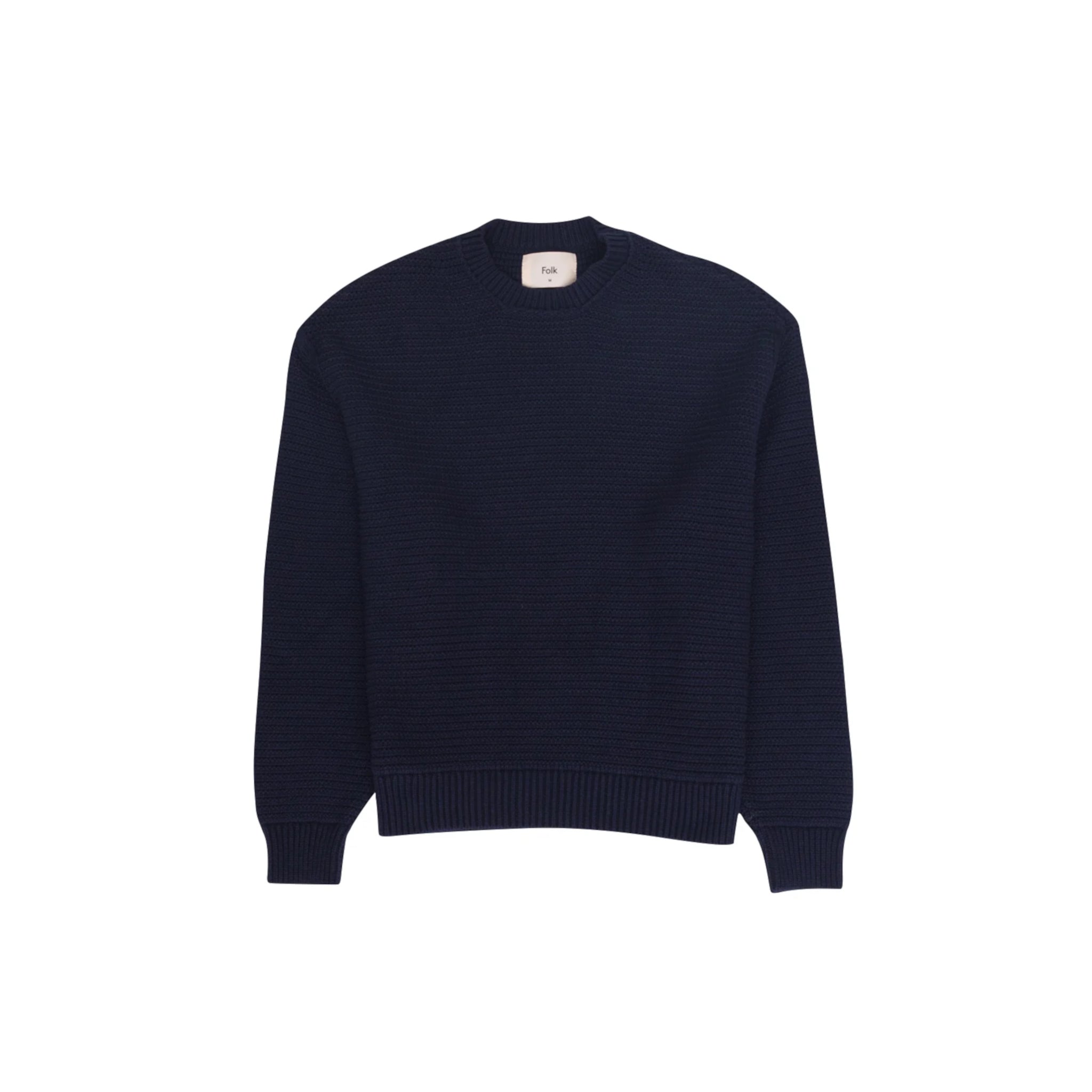 Drop Shoulder Crew - Navy-Folk-W2 Store