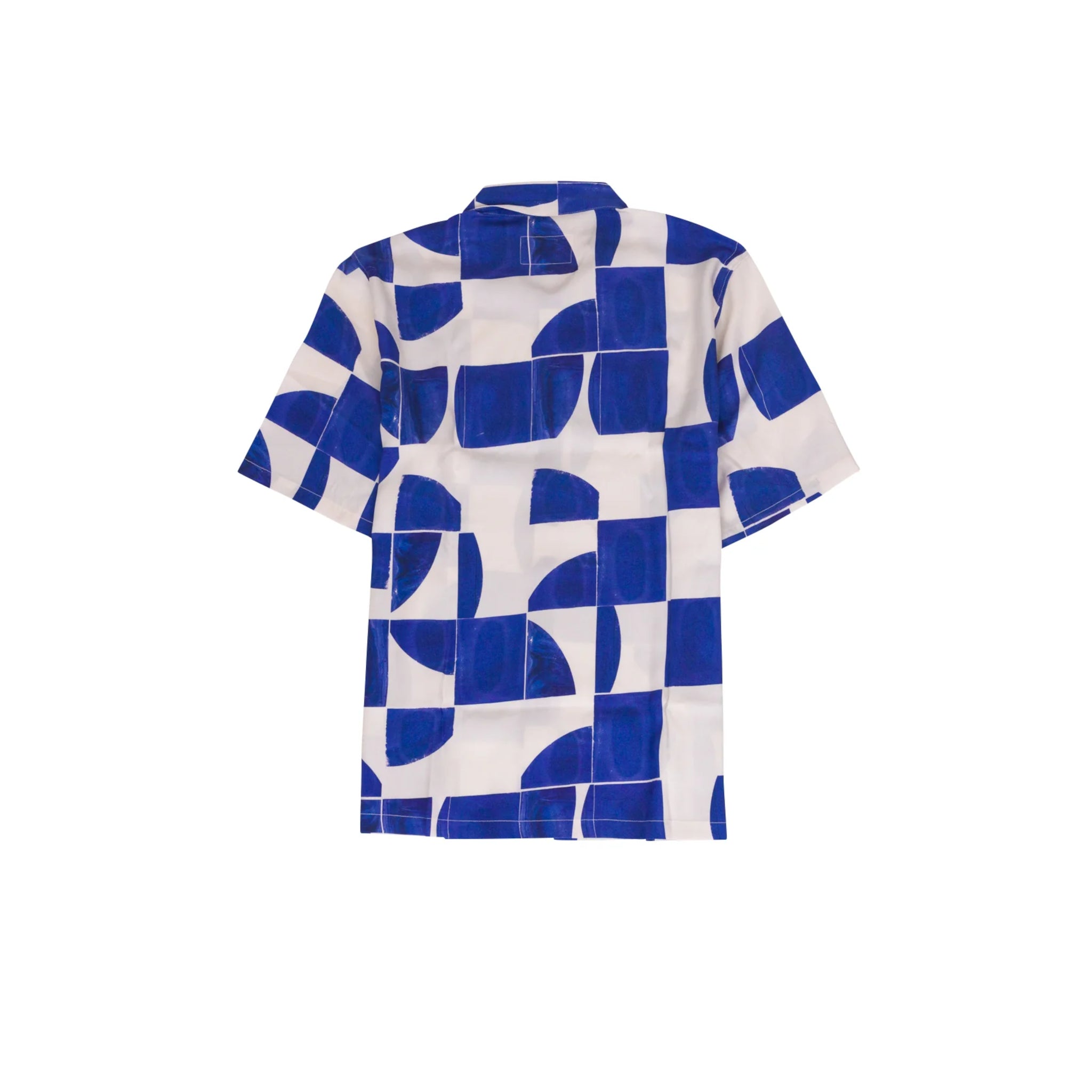 Gabe Shirt - Blue Tile Print Kg-Folk-W2 Store