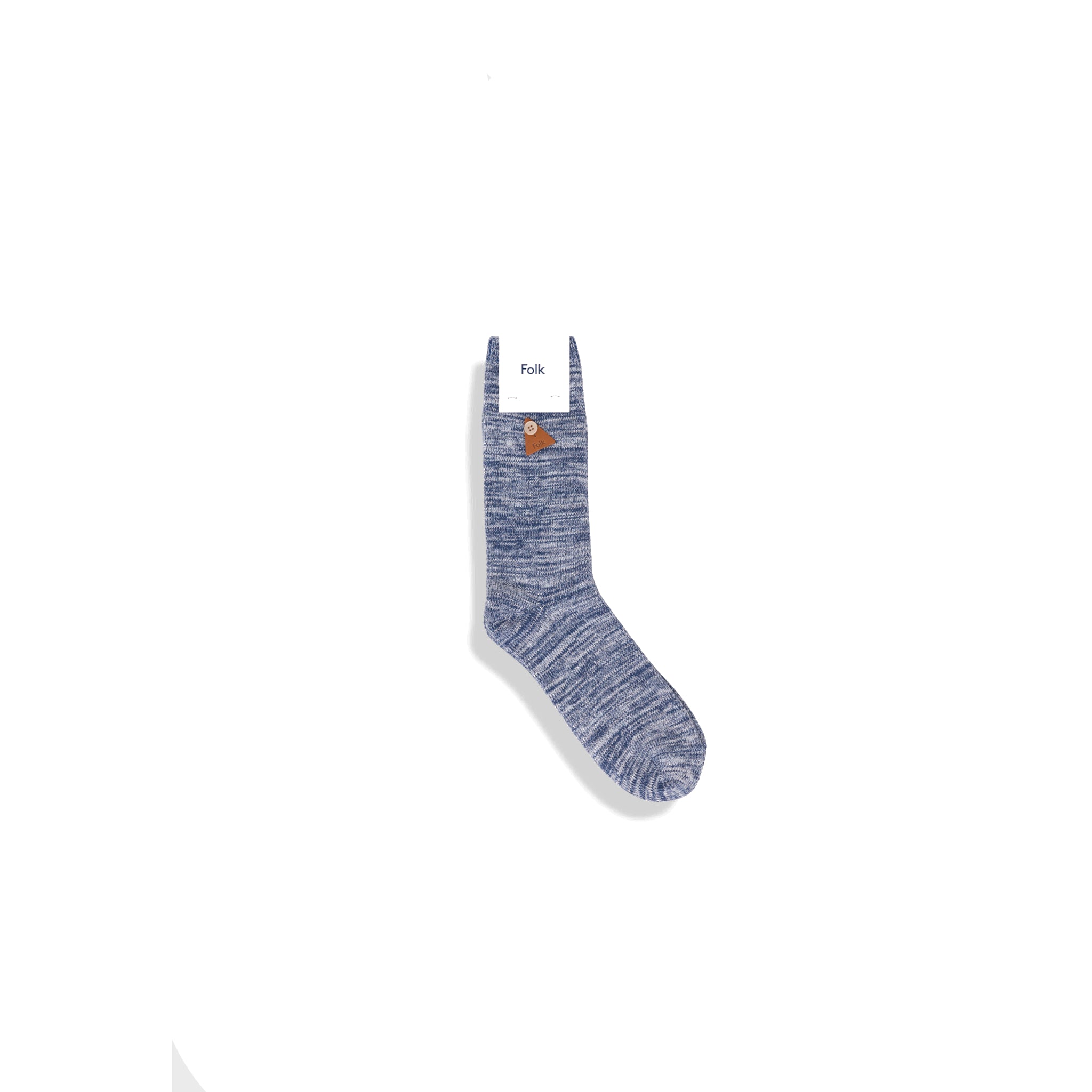 Melange Socks - Ecru Soft Blue Mix-Folk-W2 Store