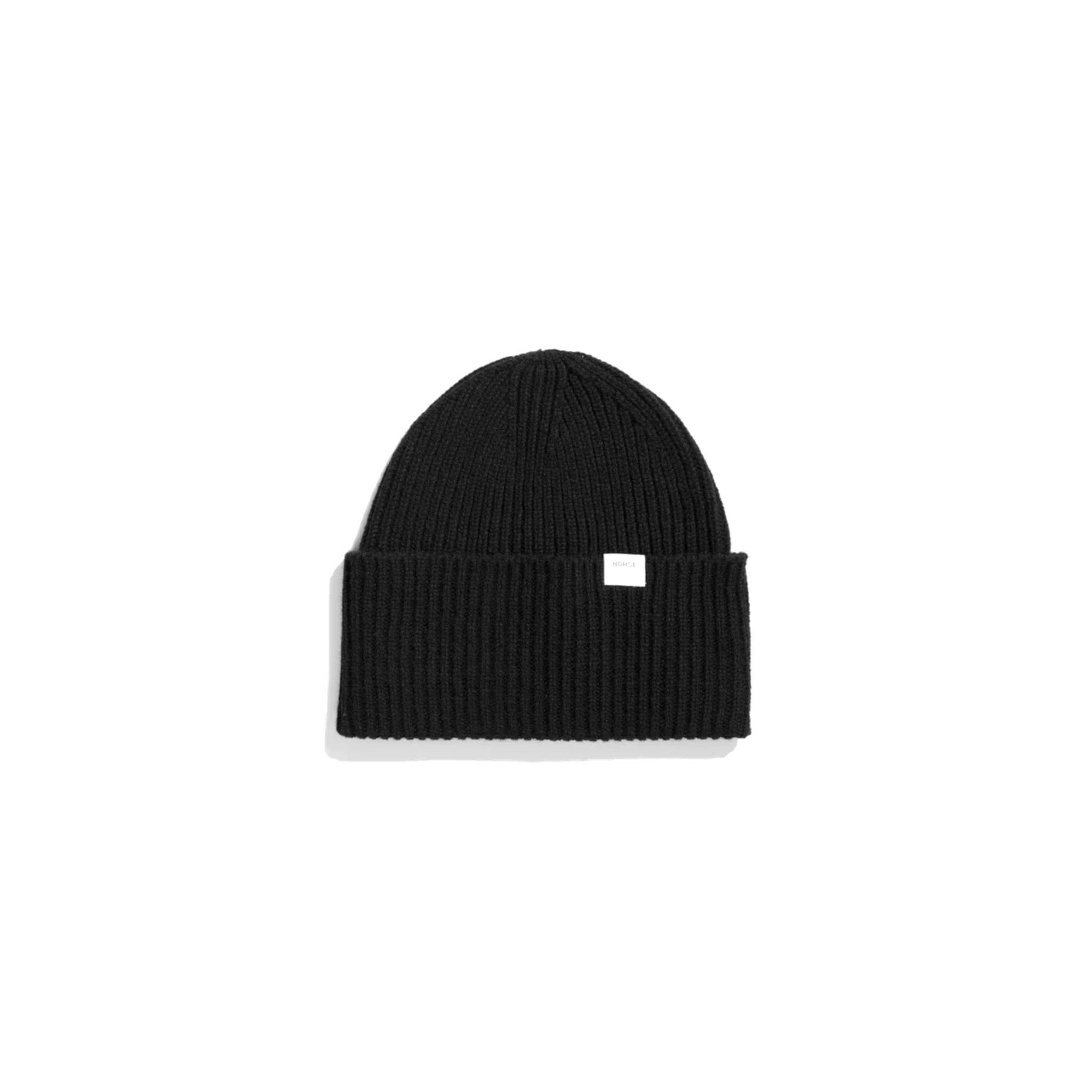 Norse Standard Merino Lambswool Beanie - Black-Norse Projects-W2 Store