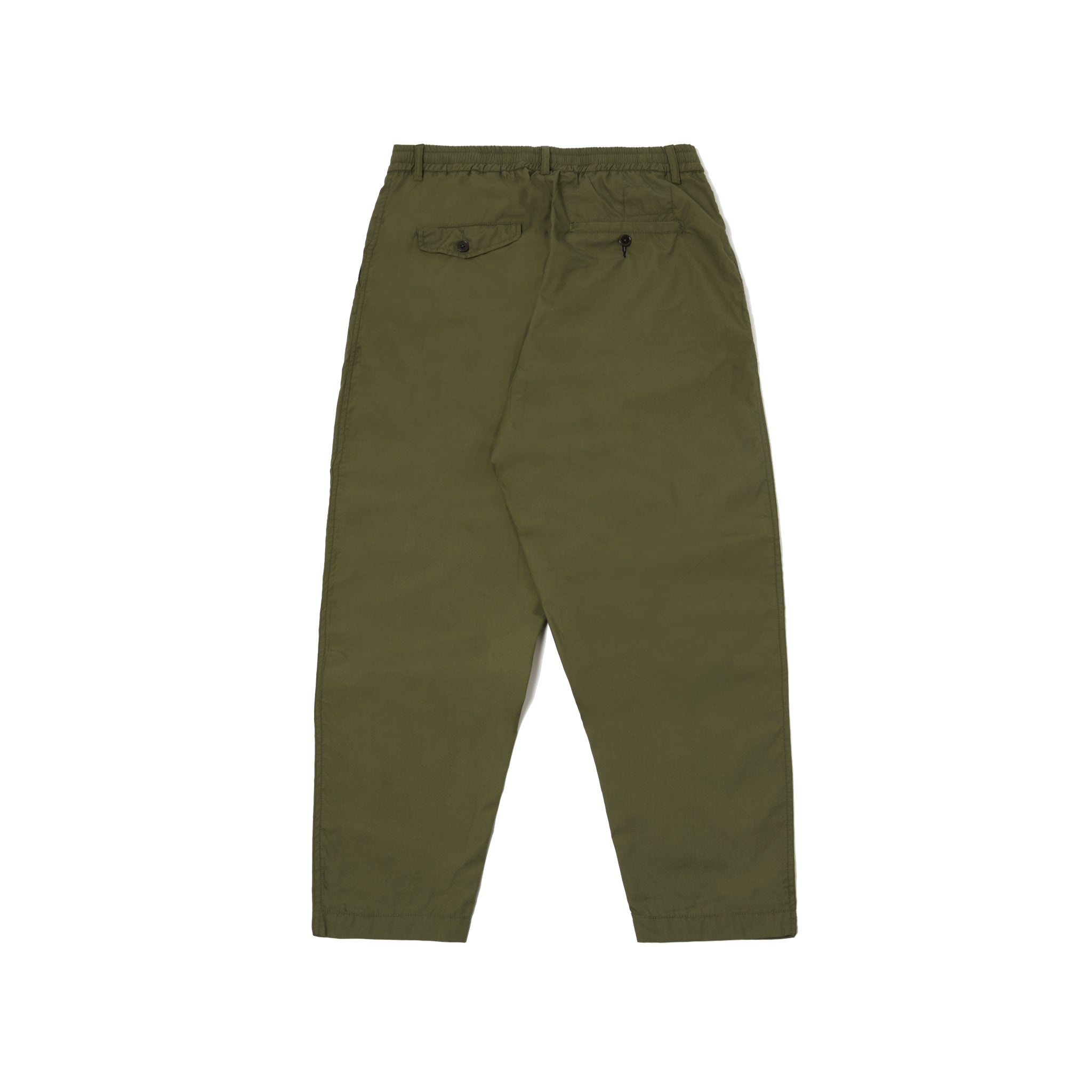 Pleated Track Pant Recycled Poly Tech - Olive-Universal Works-W2 Store