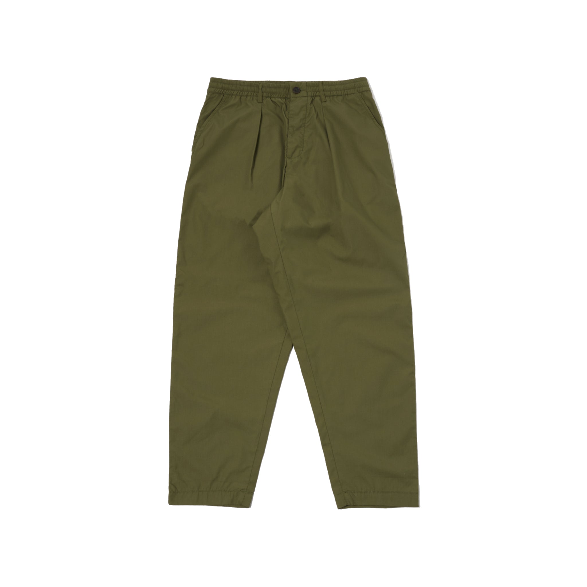 Pleated Track Pant Recycled Poly Tech - Olive-Universal Works-W2 Store