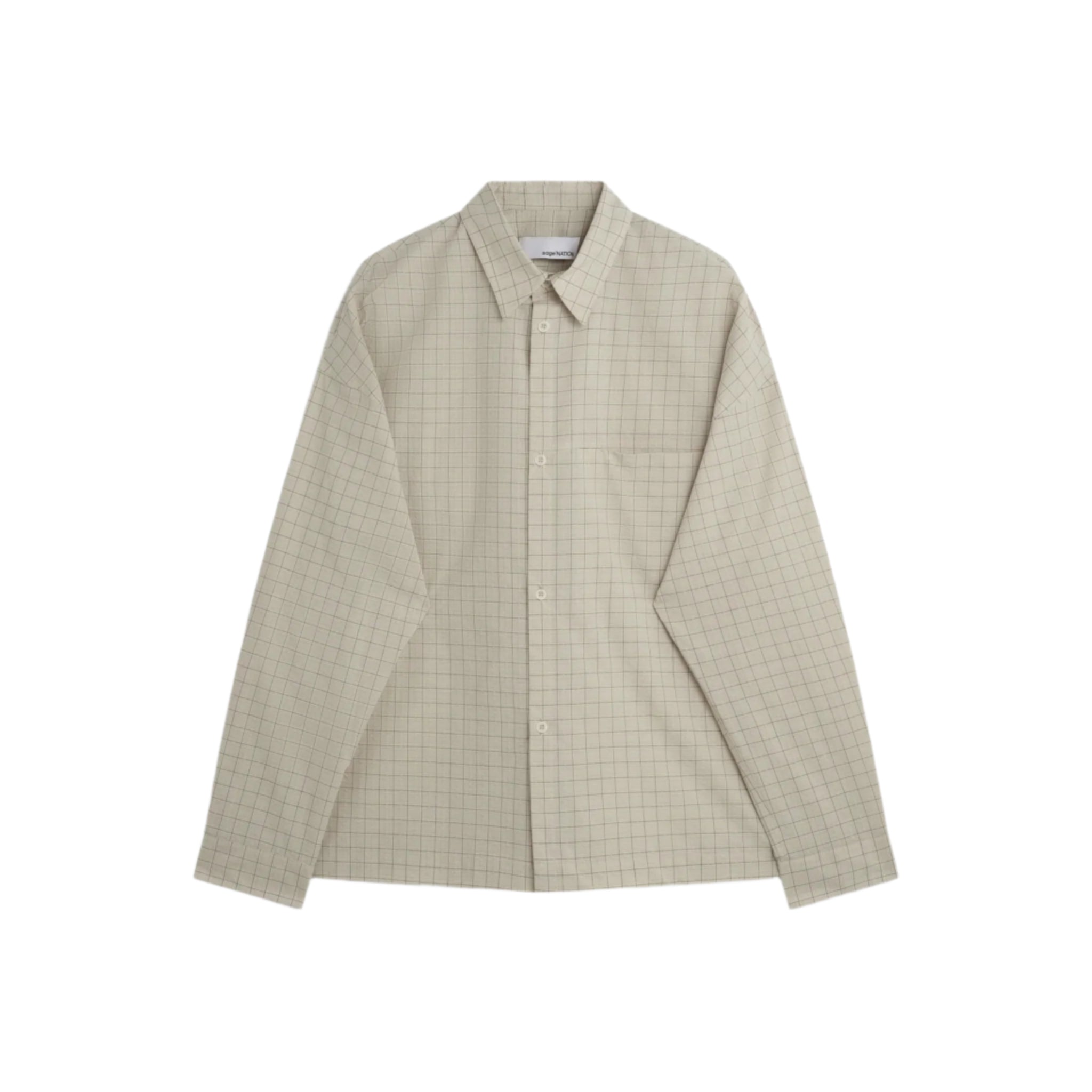 Pocket Parka Shirt - Parchment Check-Sage Nation-W2 Store