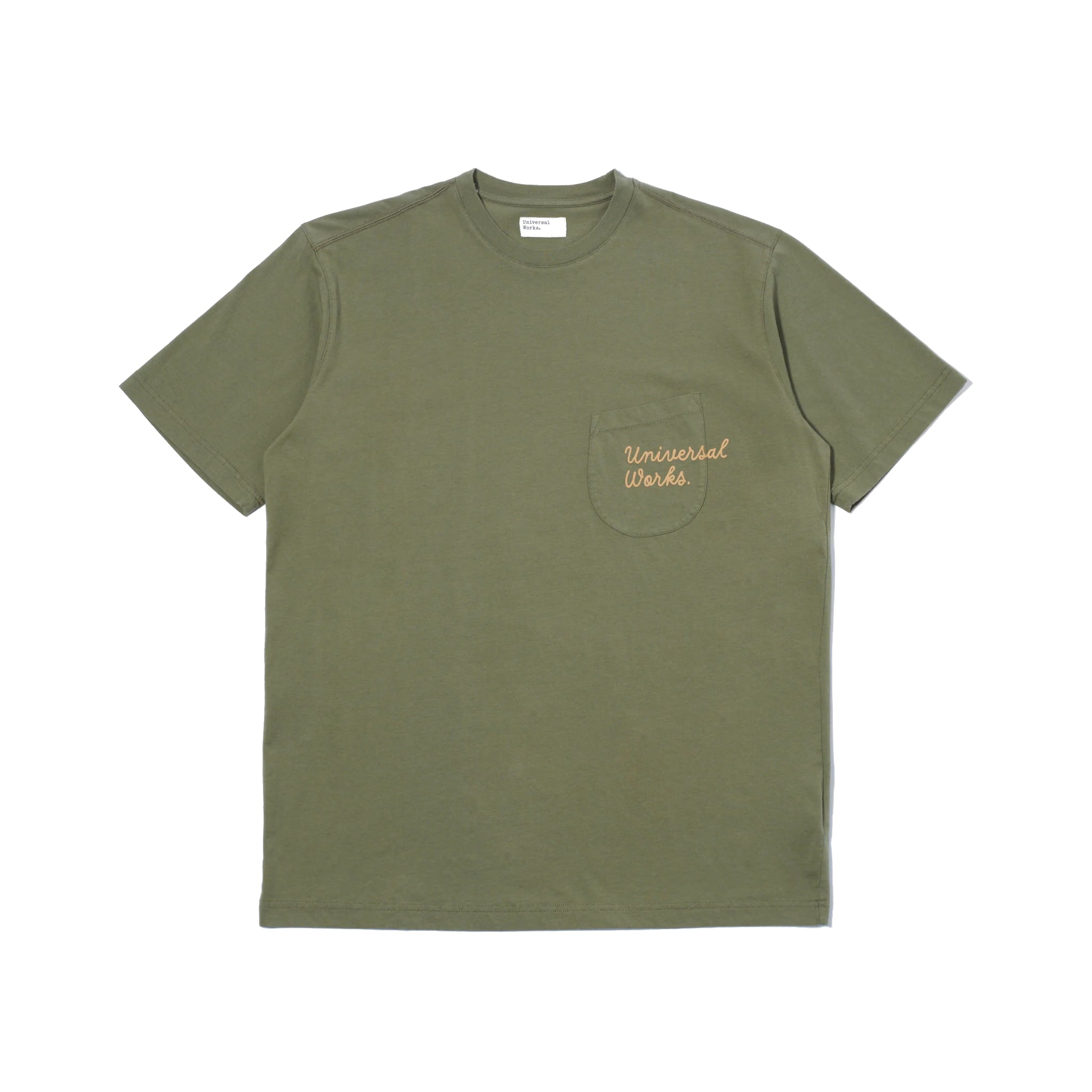 Print Pocket Tee Organic Jersey - Olive-Universal Works-W2 Store