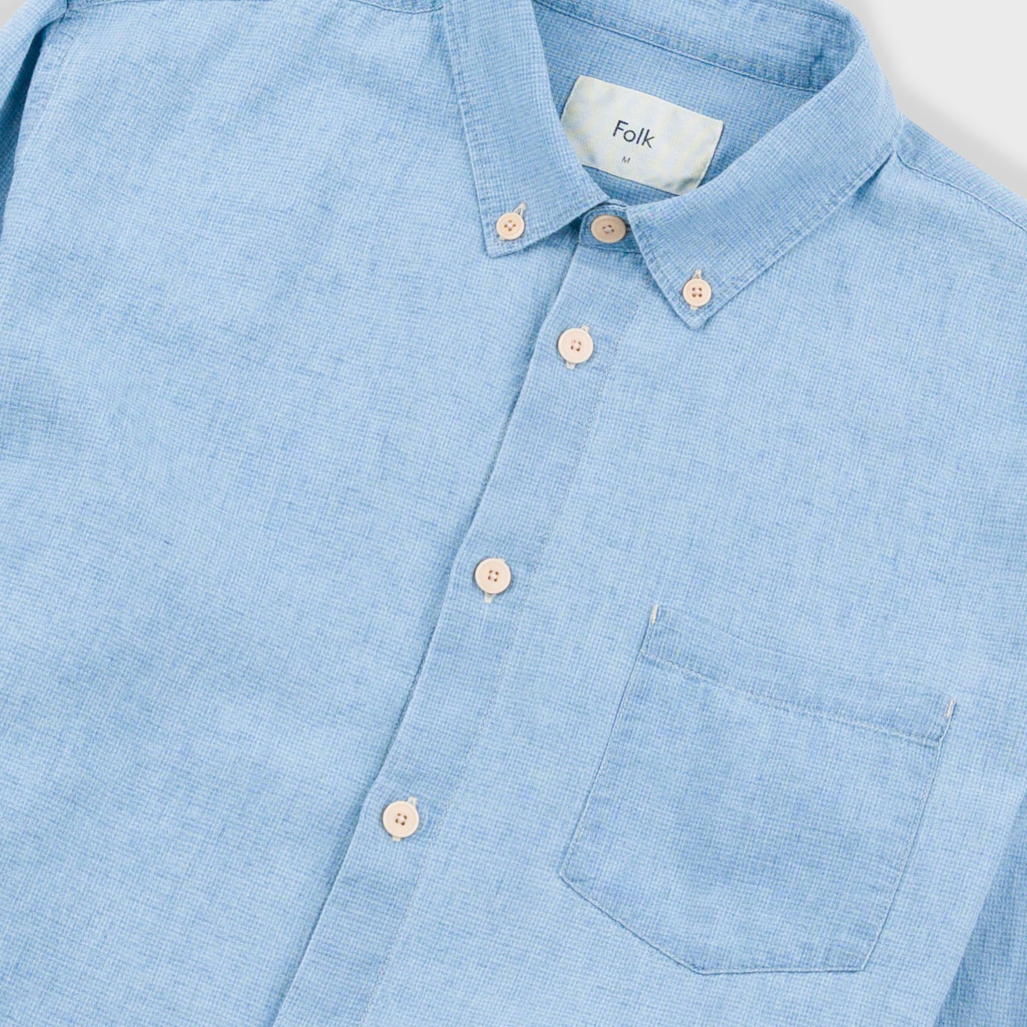 Relaxed Fit Shirt - Indigo Microcheck-Folk-W2 Store