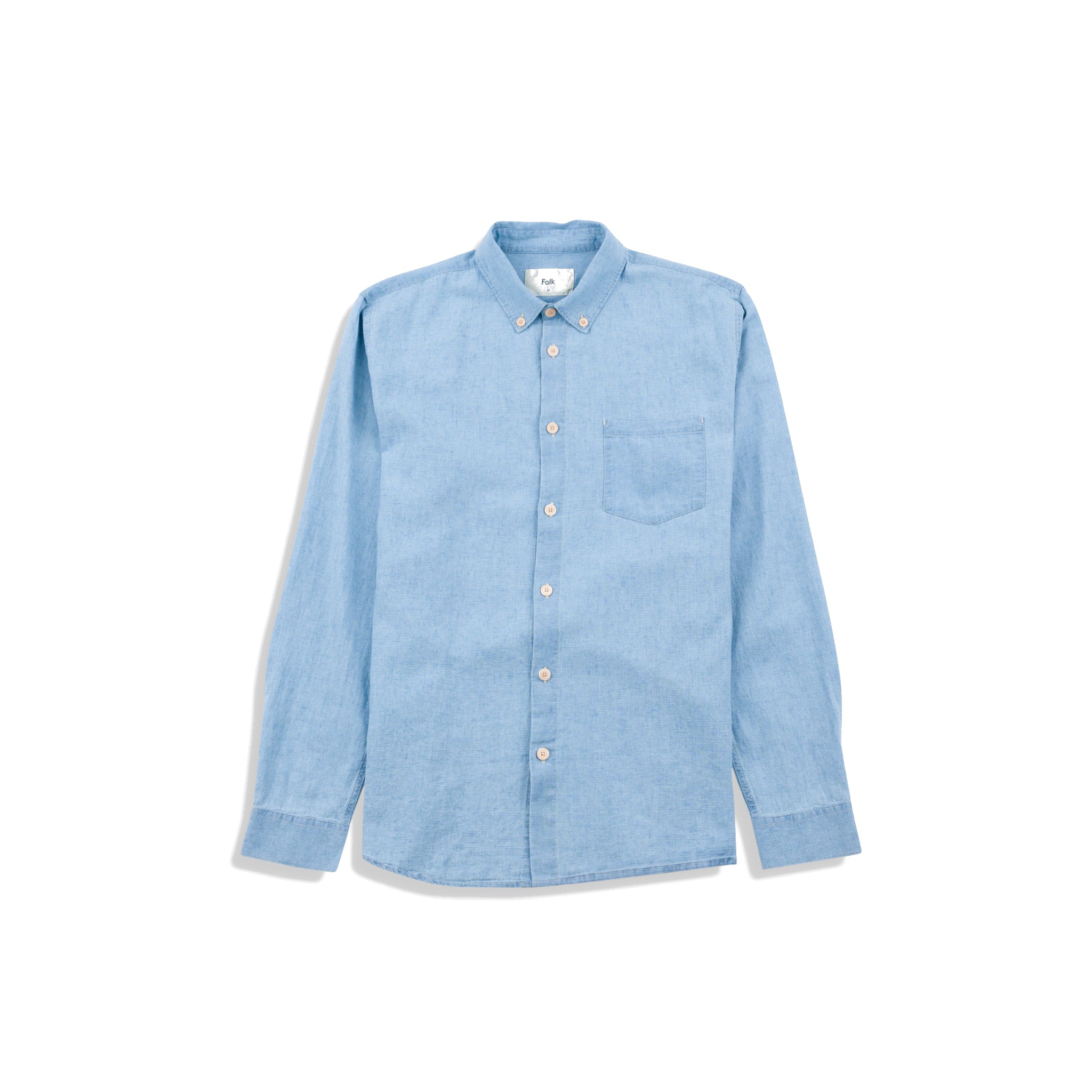 Relaxed Fit Shirt - Indigo Microcheck-Folk-W2 Store