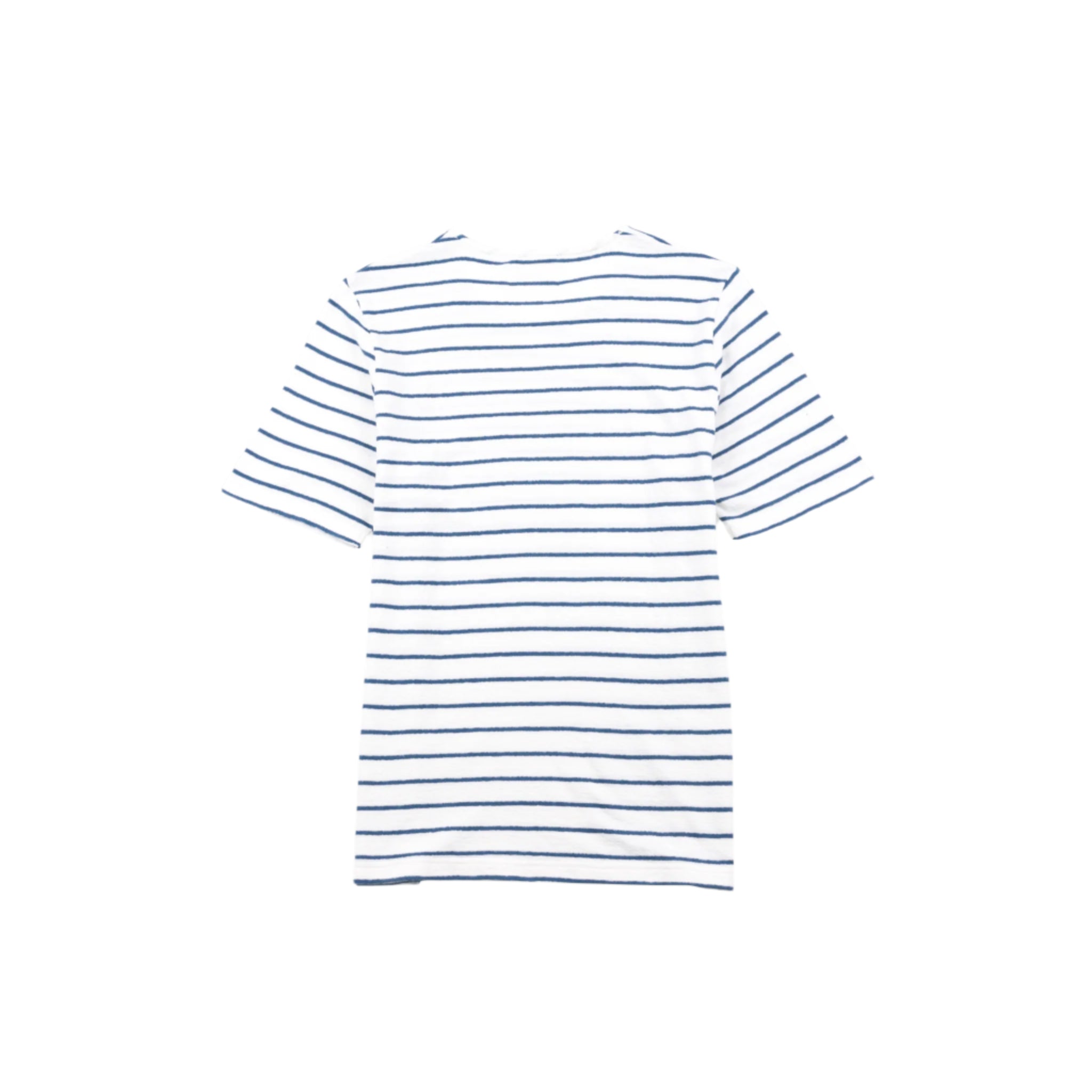 SS Textured Stripe Tee - Off White / Soft Blue-Folk-W2 Store