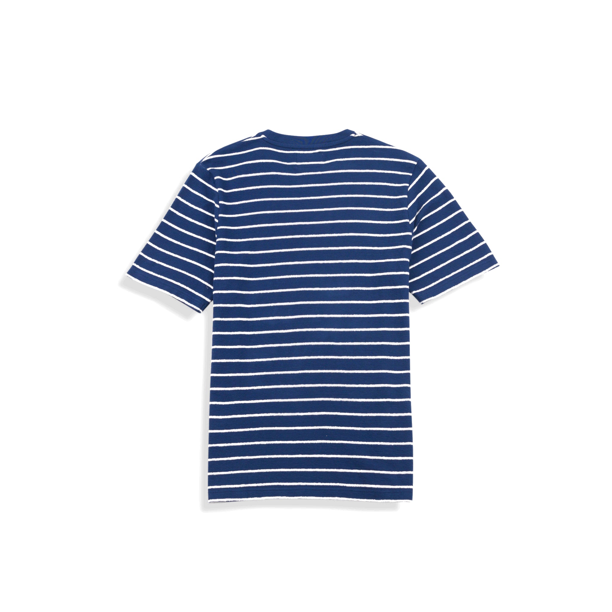 SS Textured Stripe Tee - Soft Navy / Ecru-Folk-W2 Store