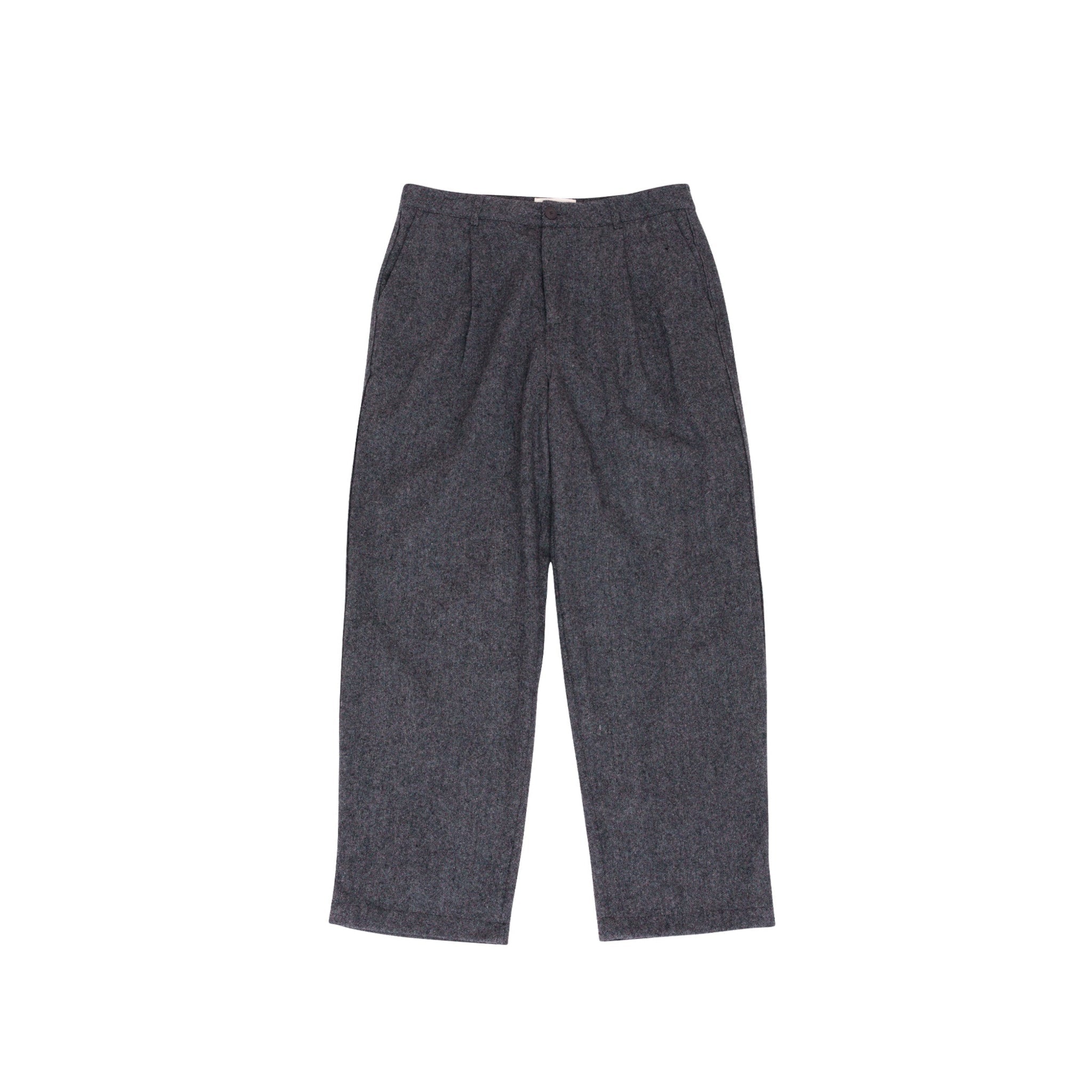 Wide Fit Trouser - Charcoal Wool Melange-Folk-W2 Store