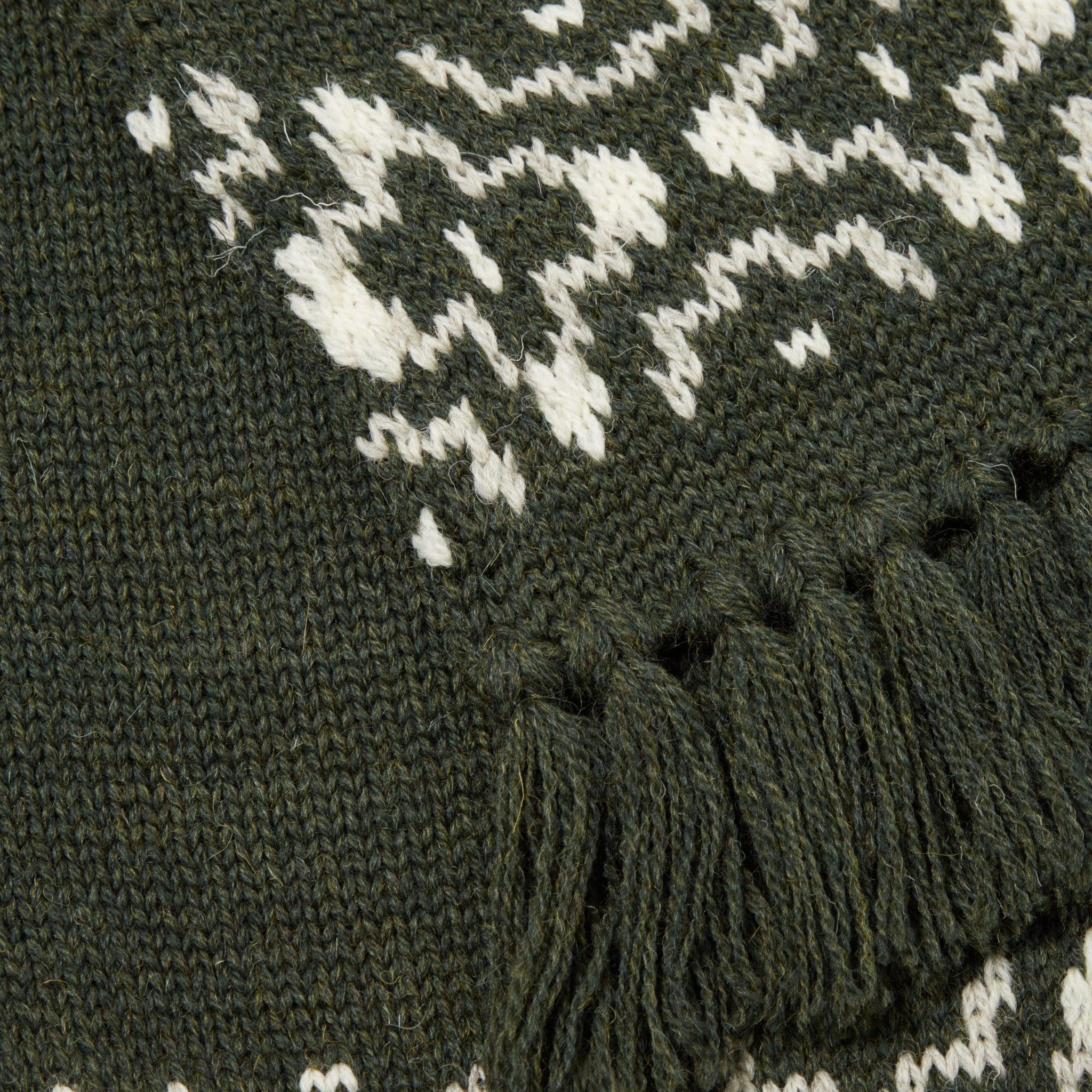 Wool Scarf British Wool - Olive/Natural-Universal Works-W2 Store