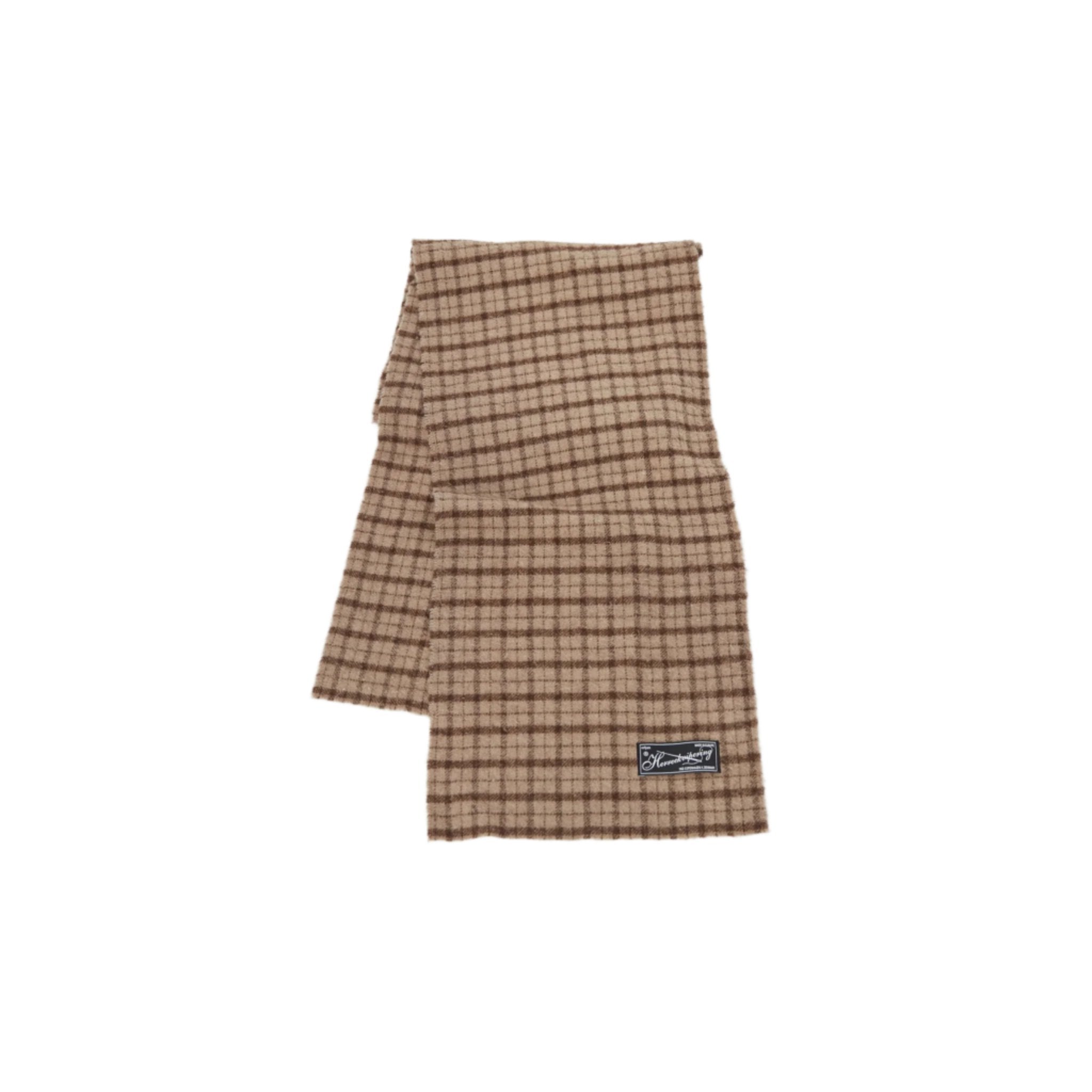 Wool Scarf - Brown Check-mfpen-W2 Store